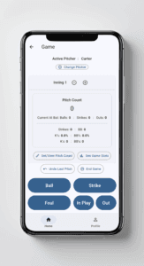 PitchCount+ screen 2