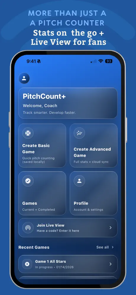 Player Roster screen
